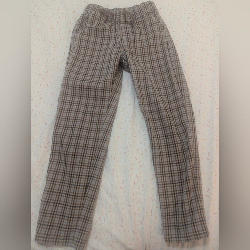 H&M Checkered Pants in Blue and Brown
